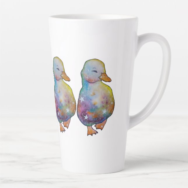 Taza De Café Latte Pato llamado Arcoíris (Derecha)