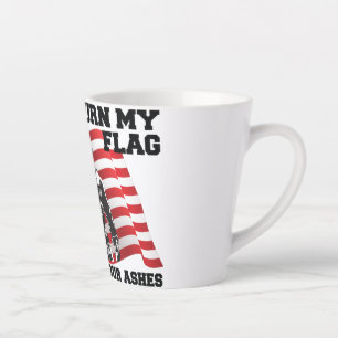 Taza De Café Latte Patriota americano