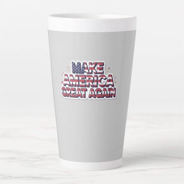 Taza De Café Latte Patriotic Peace Decal (Anverso)