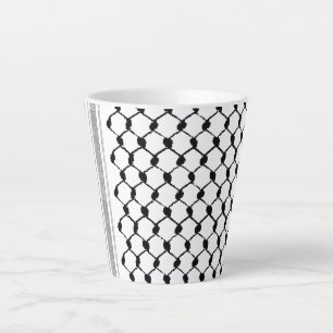 Taza De Café Latte Patrón árabe palestino Kufiya Hatta personalizad