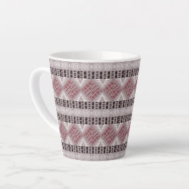 Taza De Café Latte patrón asimétrico étnico africano