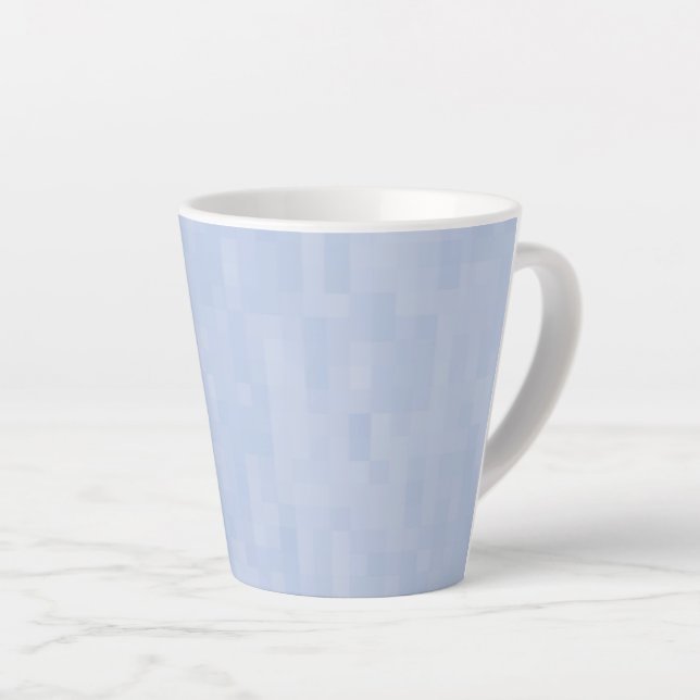 Taza De Café Latte Patrón azul claro - (Ángulo derecho)