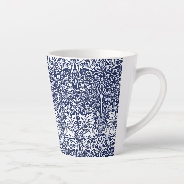 Taza De Café Latte Patrón azul de la Marina de Conejo Hermano William (Derecha)