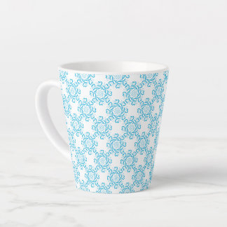 Taza De Café Latte Patrón azul latte