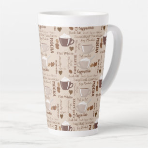 Taza De Café Latte Patrón capuchino de café marrón mocha