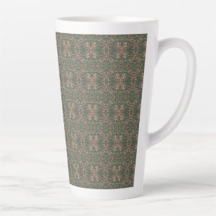 Taza De Café Latte Patrón continuo de vegetación de hoja de otoño boh