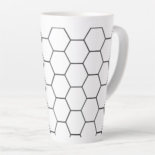 Taza De Café Latte Patrón de abeja hexagonal