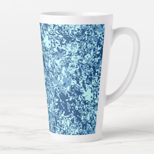 Taza De Café Latte Patrón de agua no 1 BG negro (Derecha)