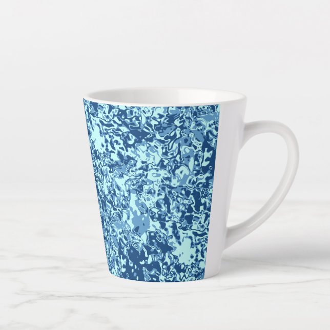 Taza De Café Latte Patrón de agua no 1 BG negro (Derecha)