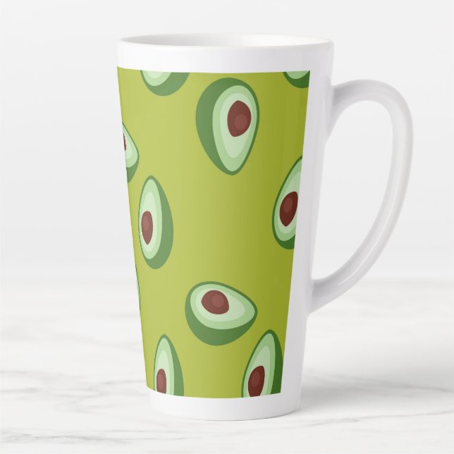 Taza De Café Latte patrón de aguacates (Derecha)