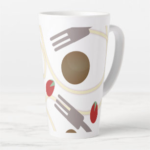 Taza De Café Latte Patrón de Albóndigas de Espaguetis Geniales