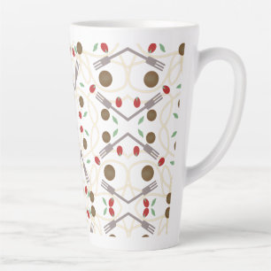 Taza De Café Latte Patrón de albóndigas de espaguetis geniales