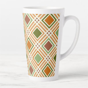 Taza De Café Latte Patrón de algas de arcilla
