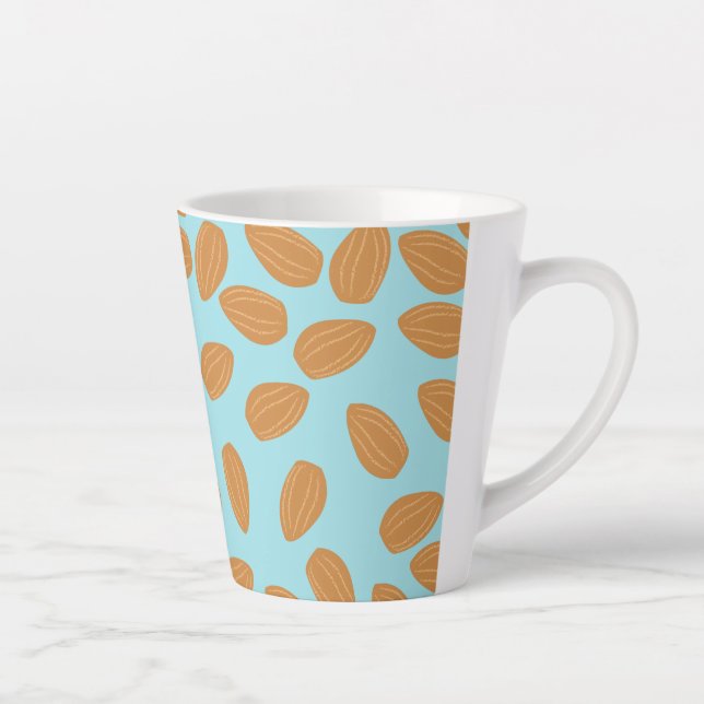 Taza De Café Latte Patrón de almendra (Derecha)