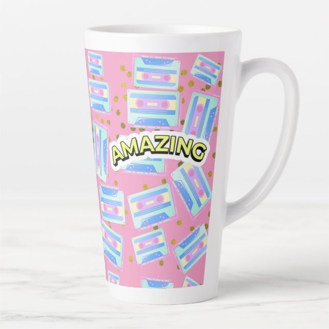 Taza De Café Latte patrón de amazonía de cassette (Derecha)