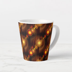 Taza De Café Latte Patrón de arte abstracto boho elegante moderno dor