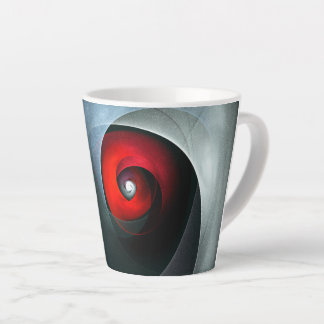 Taza De Café Latte Patrón De Arte Resumen Artístico Moderno De Swirl