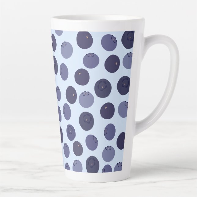 Taza De Café Latte Patrón de Blueberry (Derecha)