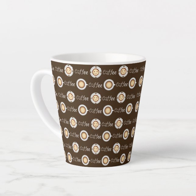 Taza De Café Latte patrón de café (Ángulo izquierdo)