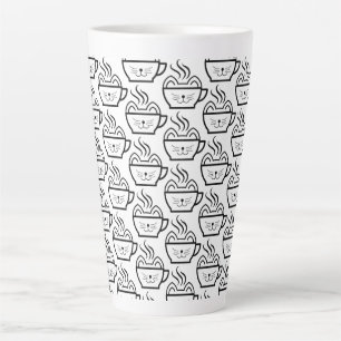 Taza De Café Latte Patrón de café de gato