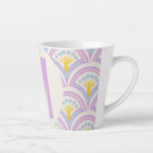 Taza De Café Latte Patrón de cáscara de color pastel