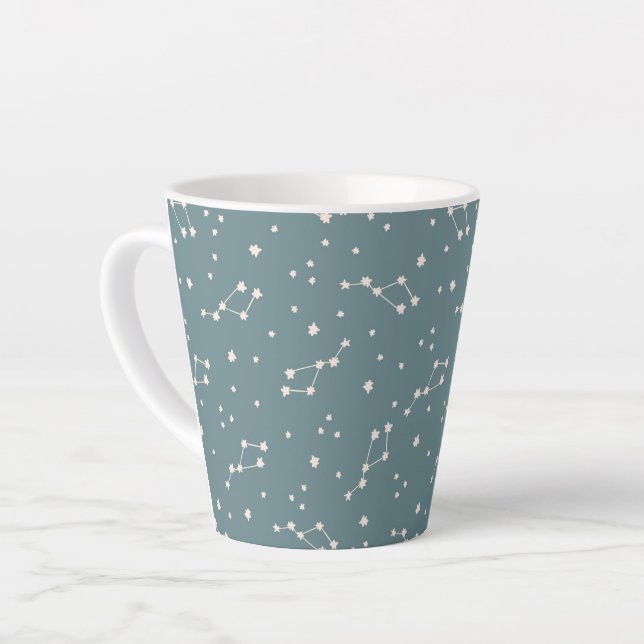 Taza De Café Latte Patrón de cielo de constelación (Ángulo izquierdo)