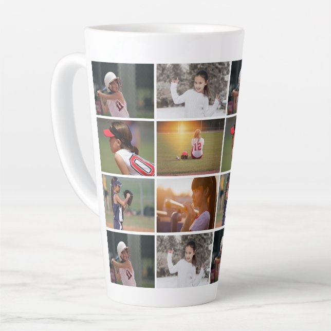 Taza De Café Latte Patrón de collage de 6 fotos  (Ángulo izquierdo)