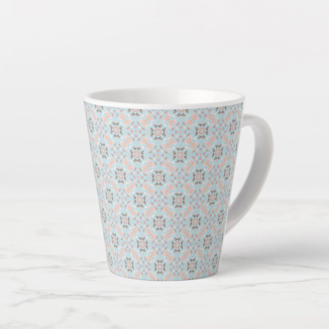Taza De Café Latte Patrón de concha seamless (Ángulo derecho)