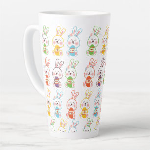 Taza De Café Latte Patrón de Conejos de Día de Pascua