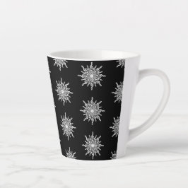 Taza De Café Latte Patrón de copo de nieve para la limpieza de árbole