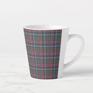 Taza De Café Latte Patrón de Cuadro Clásico