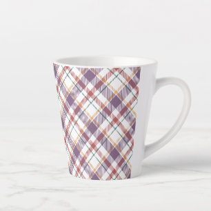 Taza De Café Latte Patrón de Cuadro Clásico