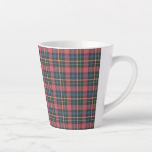 Taza De Café Latte Patrón de Cuadro Clásico