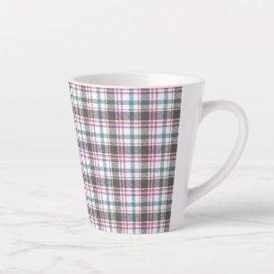 Taza De Café Latte Patrón de Cuadro Clásico