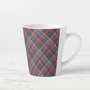 Taza De Café Latte Patrón de Cuadro Clásico