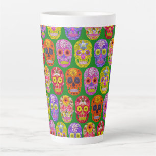 Taza De Café Latte Patrón de descompresión de flores 2018
