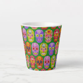 Taza De Café Latte Patrón de descompresión de flores 2018
