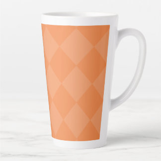 Taza De Café Latte Patrón de diamantes cuadrados Naranja