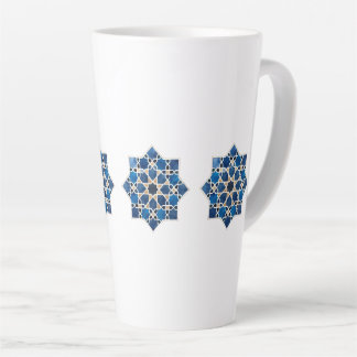 Taza De Café Latte Patrón de estrella geométrica islámica marroquí ac