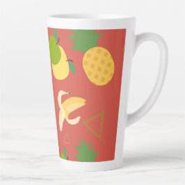 Taza De Café Latte Patrón de frutas