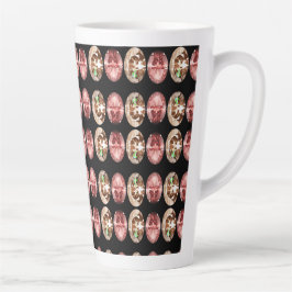 Taza De Café Latte patrón de gemas redondeadas