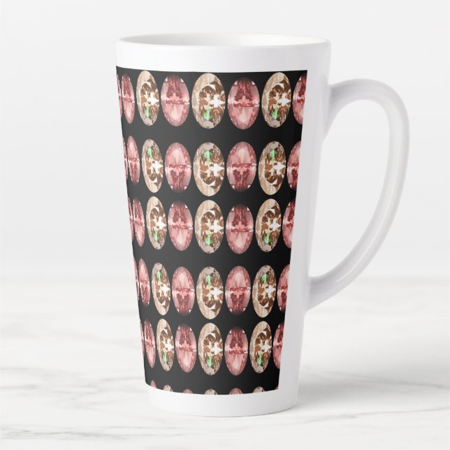 Taza De Café Latte patrón de gemas redondeadas (Derecha)