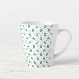 Taza De Café Latte Patrón de Hojas de Trébol Día de San Patricio-5322