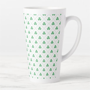 Taza De Café Latte Patrón de Hojas de Trébol Día de San Patricio-5322
