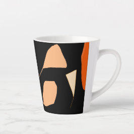 Taza De Café Latte Patrón de hojas Latte Mug