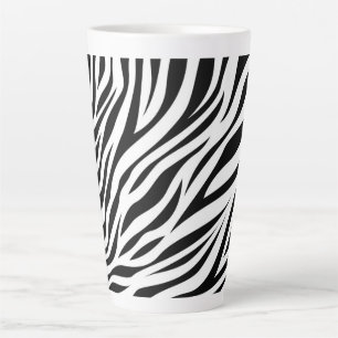 Taza De Café Latte Patrón de impresión de piel de animal cebra-15391