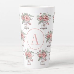 Taza De Café Latte Patrón de la Campana de navidades