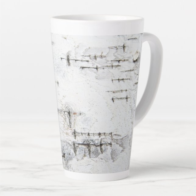 Taza De Café Latte Patrón de la corteza de Birch (Ángulo derecho)