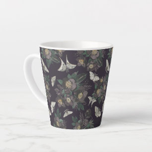 Taza De Café Latte patrón de mariposa mosca Latte Mug