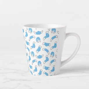 Taza De Café Latte Patrón de máscara médica